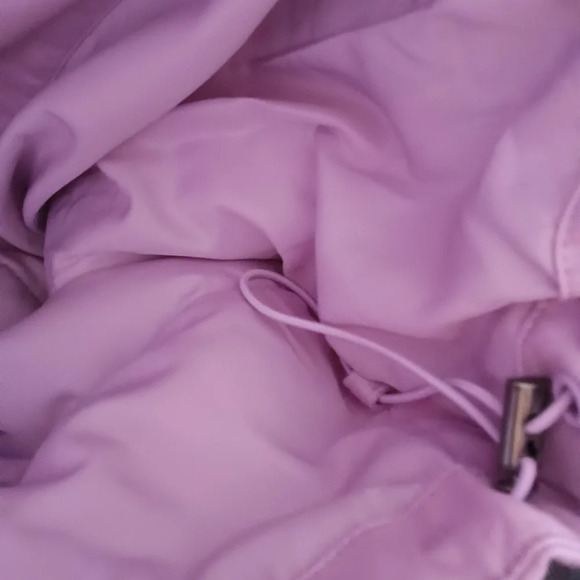 LOFT Petite Shearling Collar Puffer Jacket in Sheer Violet Zip Up Size  S NWT - Picture 9 of 14